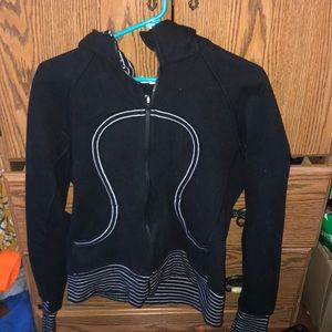 Black lulu scuba hoodie
